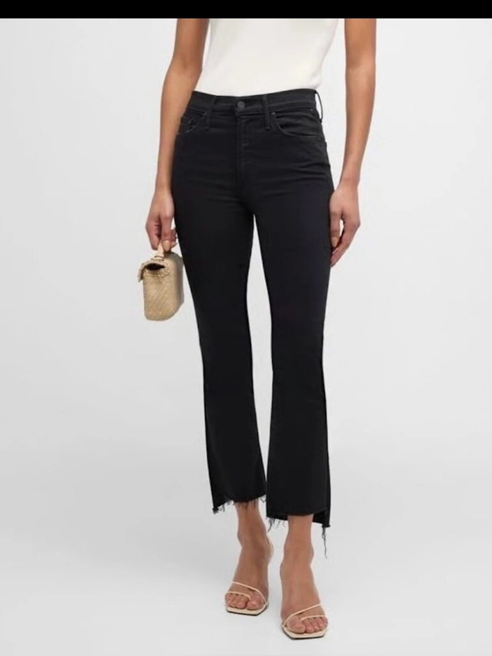 Mother INSIDER CROP STEP FRAY
Black Jeans